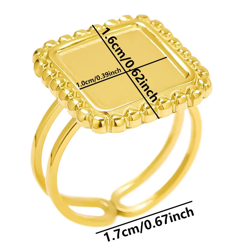 Teardrop Geometric Ring