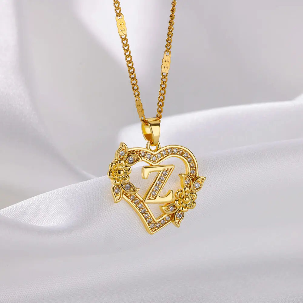 Heart Floral Necklace