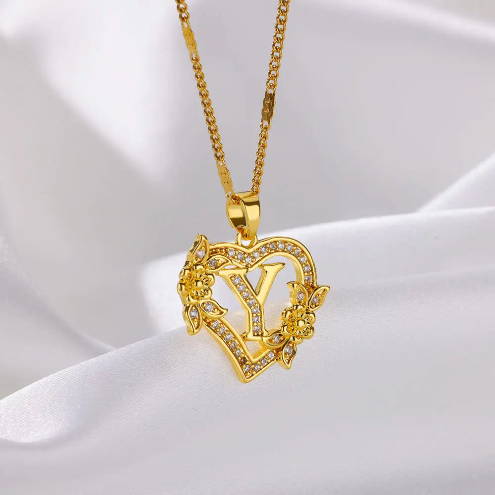 Heart Floral Necklace