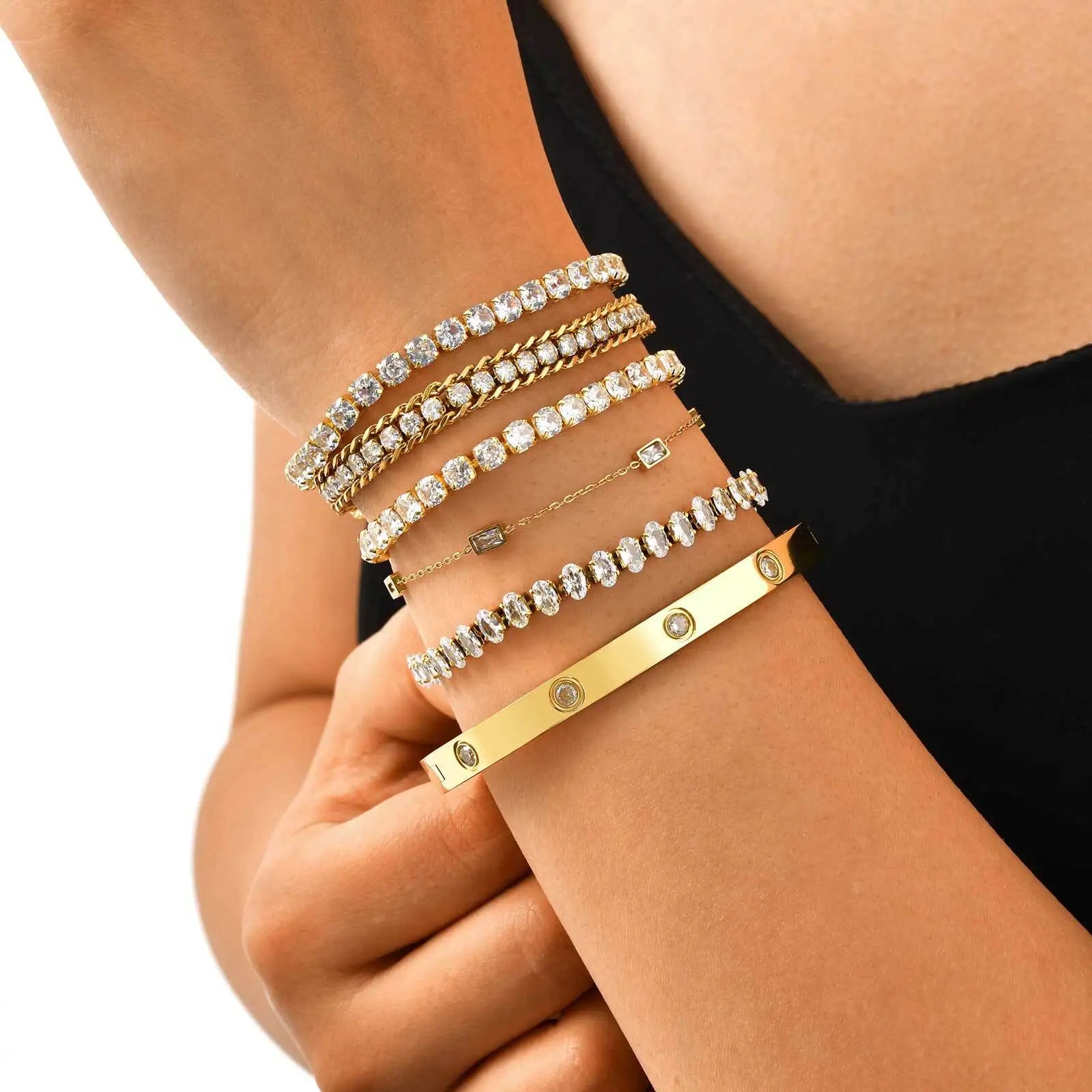 Tennis Crystal Hand Chain Edition 2 Bracelet