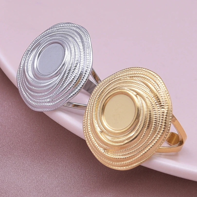 Teardrop Geometric Ring