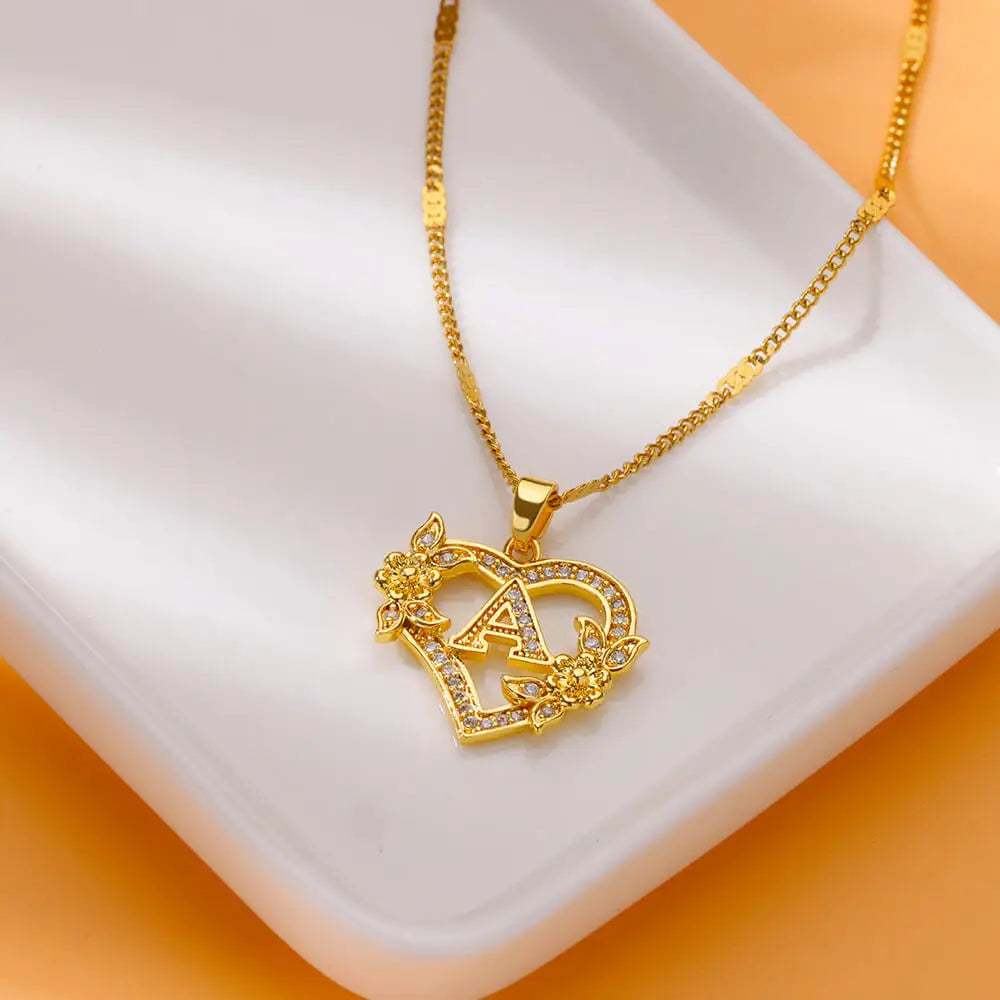 Heart Floral Necklace