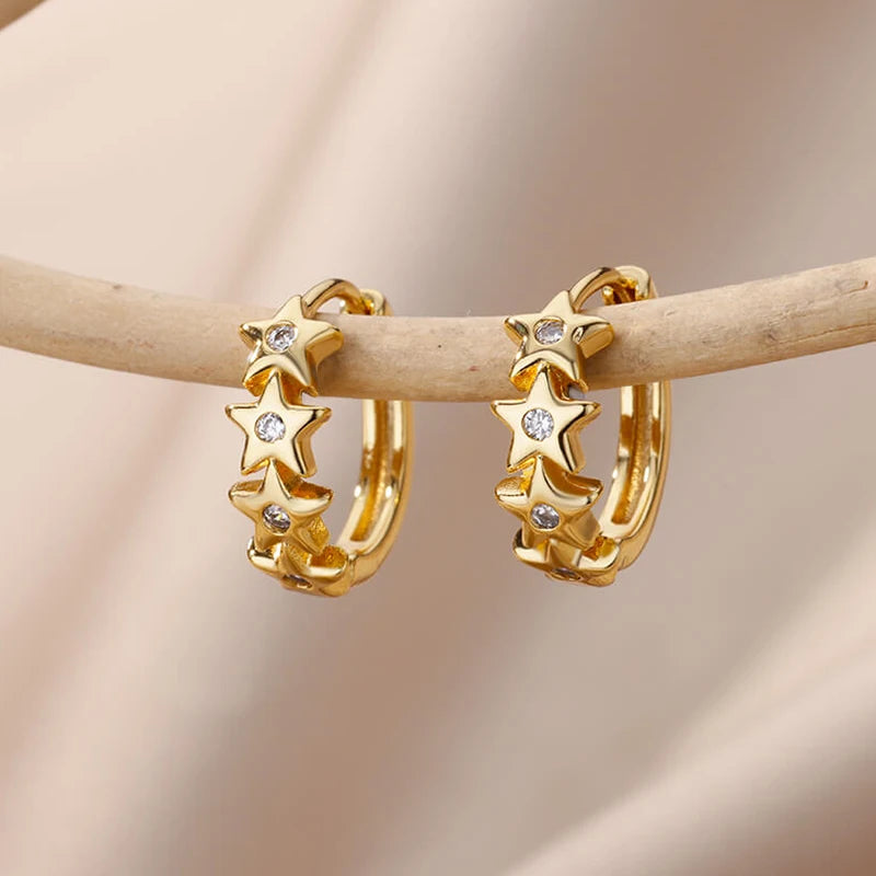 Heart Zirconia Earrings