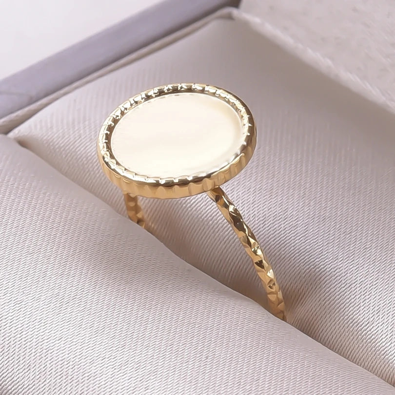 Teardrop Geometric Ring