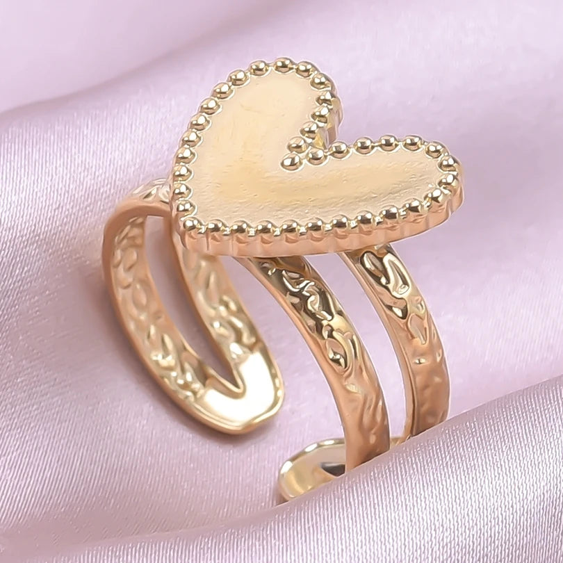 Teardrop Geometric Ring