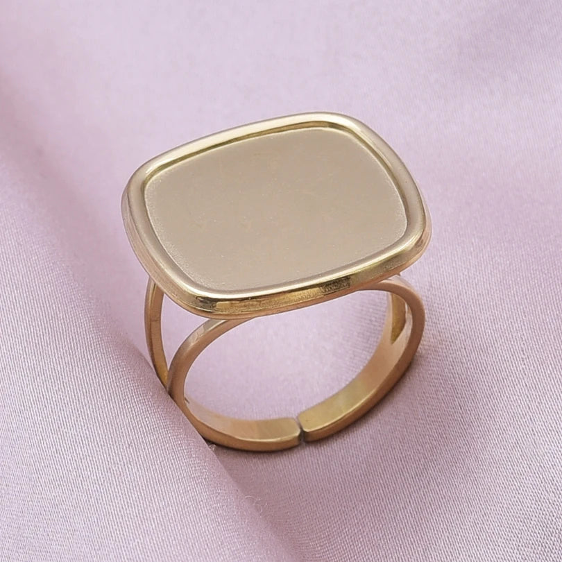Teardrop Geometric Ring