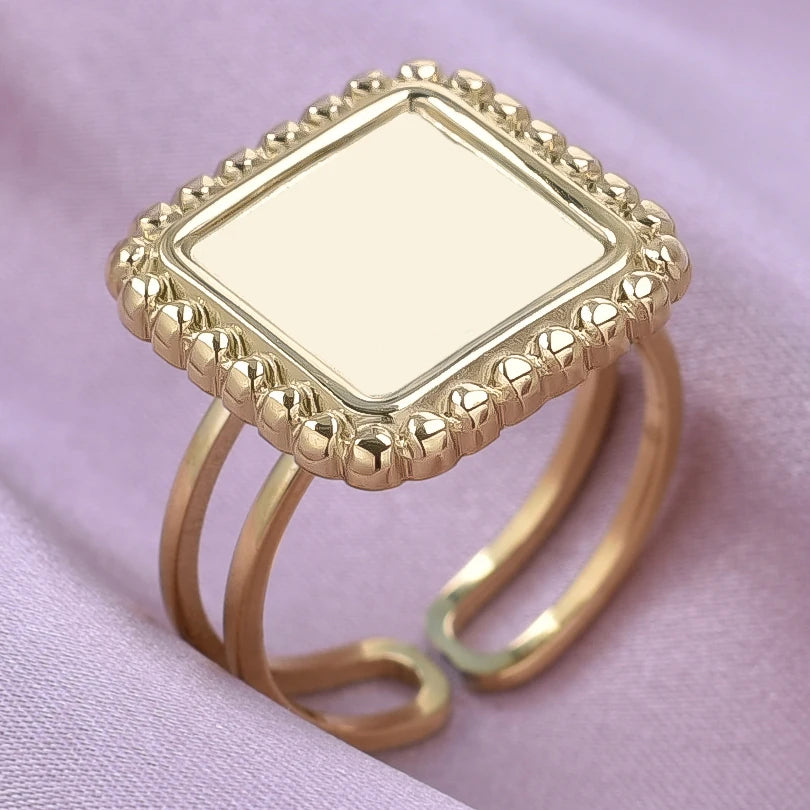 Teardrop Geometric Ring