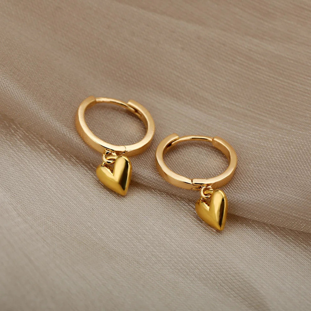 Heart Zirconia Earrings