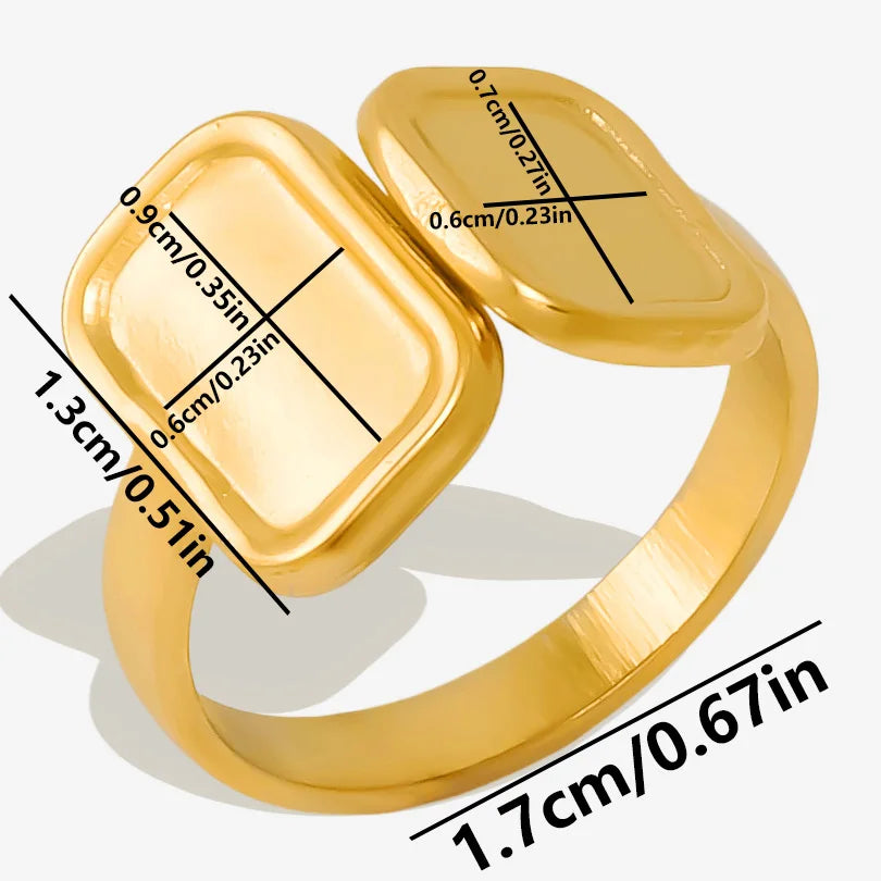 Teardrop Geometric Ring