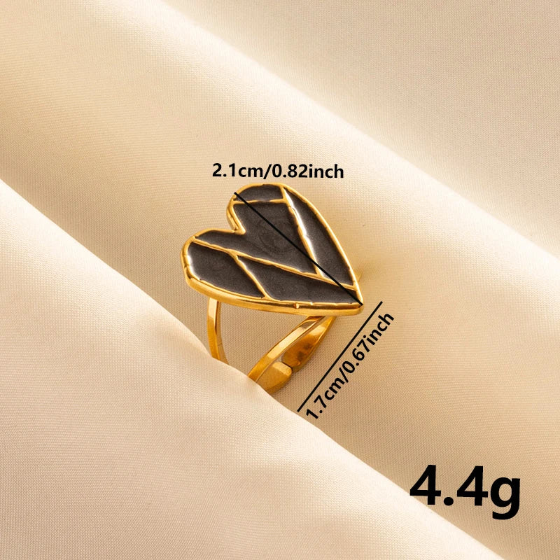 Minimal Black Enamel Ring