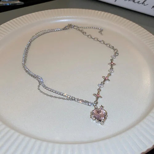 Snake Chain Layered Charm Necklace