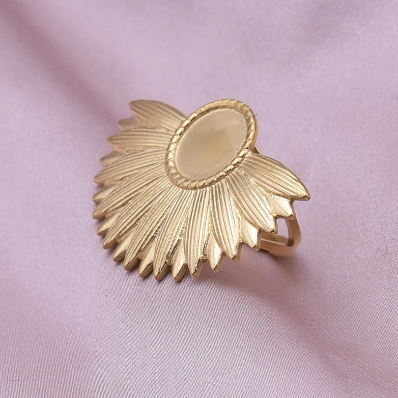 Teardrop Geometric Ring