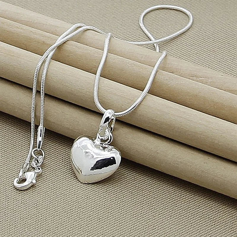 Snake Chain Heart Classic 2 Necklace