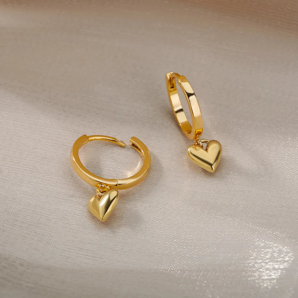 Heart Zirconia Earrings