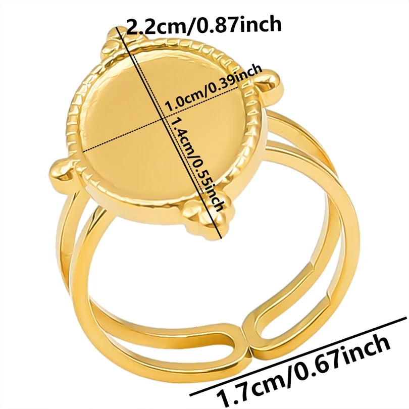 Teardrop Geometric Ring