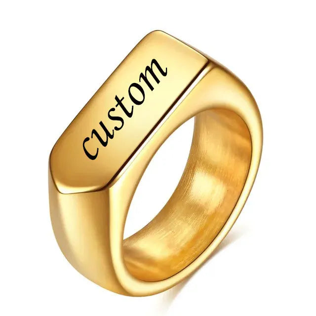 Initial Signet Ring