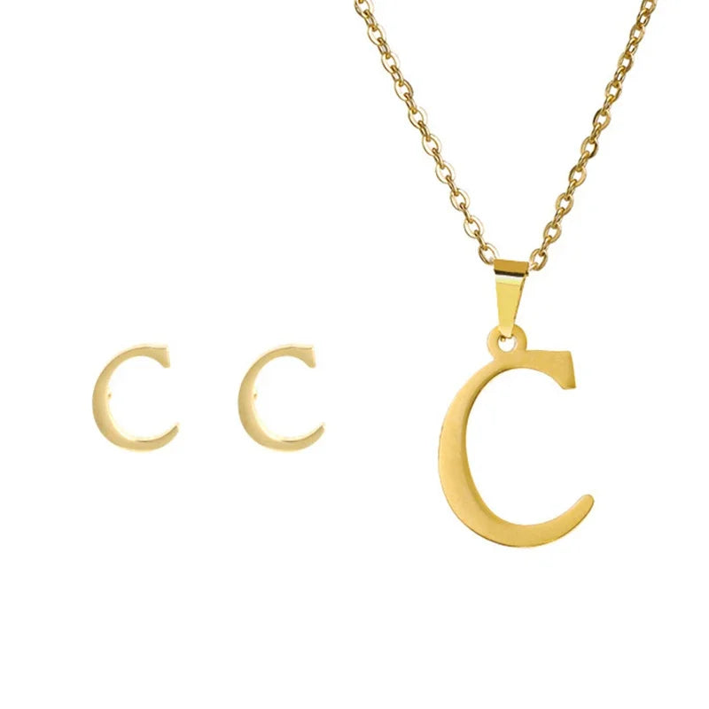 Initial Earrings